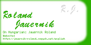 roland jauernik business card